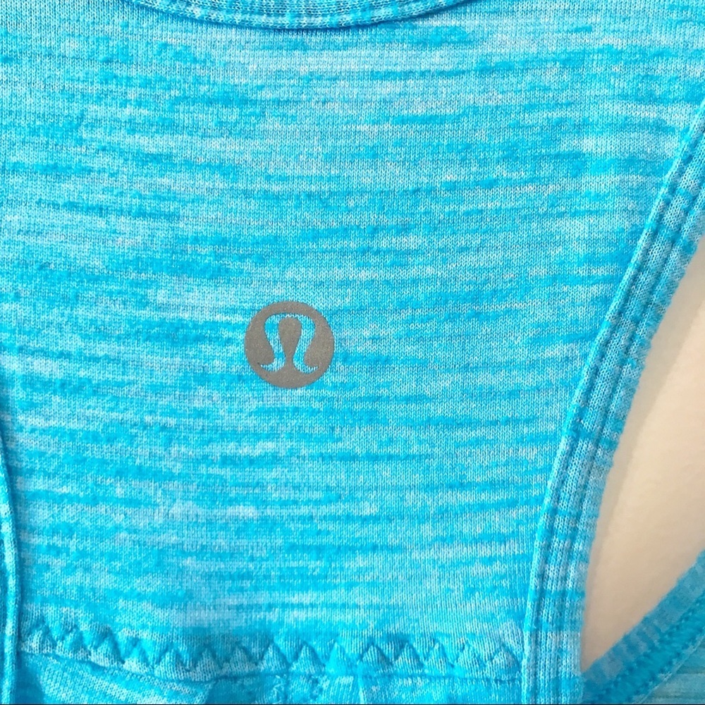Lululemon Racerback Turquoise Blue Tank Size Small - Picture 2 of 4